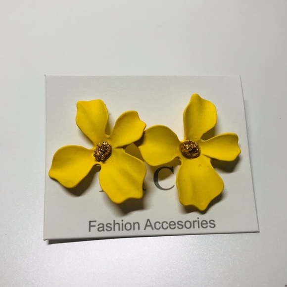 ✨✨ Flower earrings -Pink-yellow-brown bundle - Picture 2 of 3